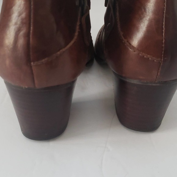 ELITES/ Walking Ankle Boots, Brown Leather with Suede, Size 7M - Picture 4 of 14